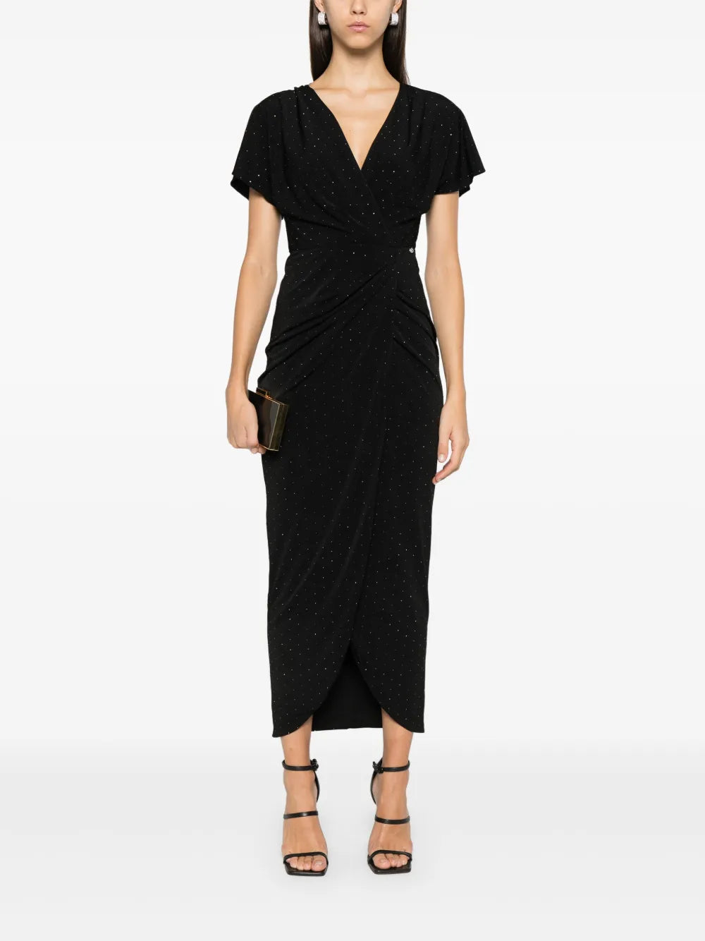 Crystal-Embellished Midi Dress