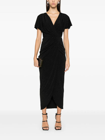 Crystal-Embellished Midi Dress