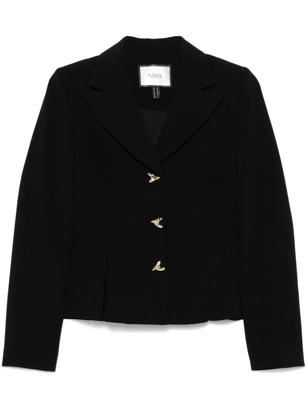 Heart-Buttons Single-Breasted Blazer