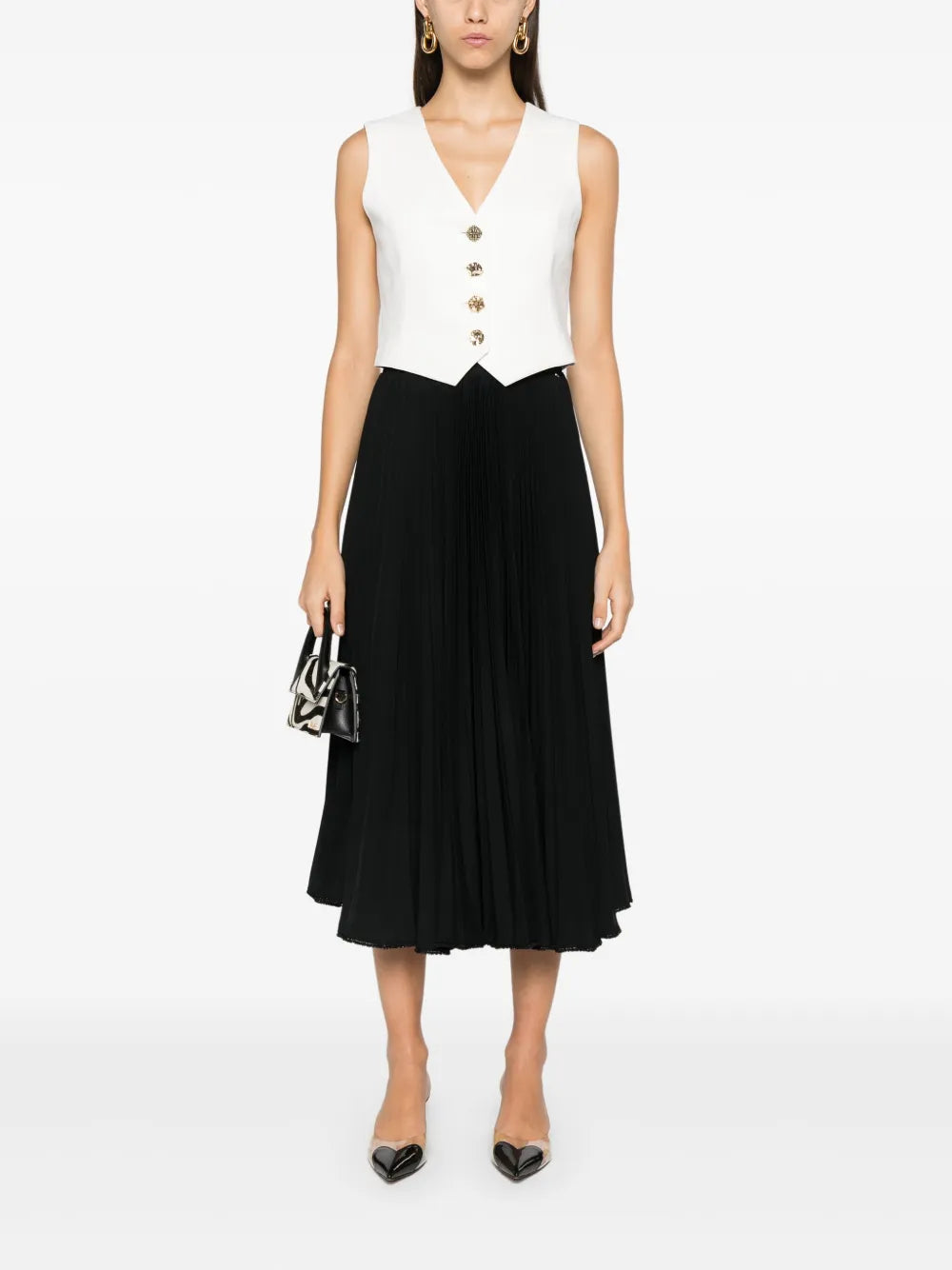 Pleated High-Waisted Skirt