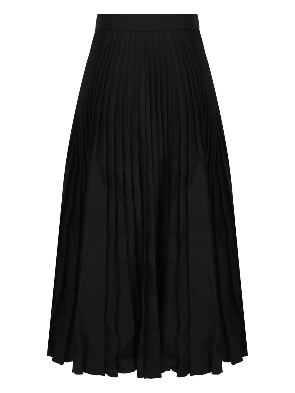 Creased Wool Pleated Skirt
