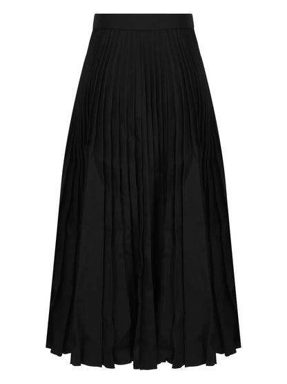 Creased Wool Pleated Skirt