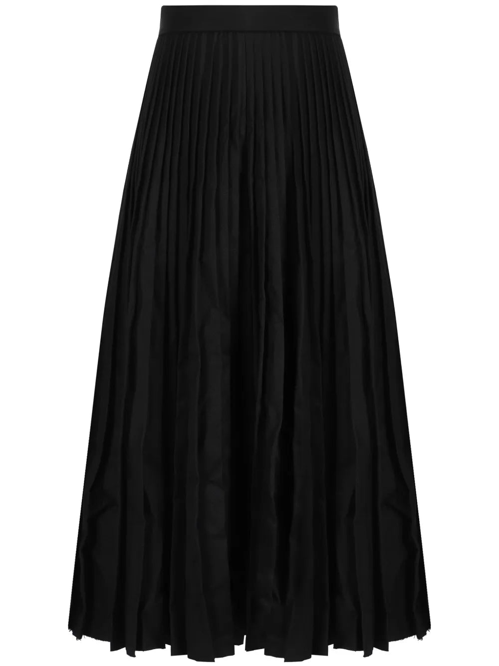 Creased Wool Pleated Skirt