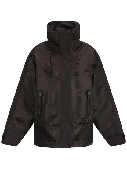 Patterned-Jacquard Padded Jacket