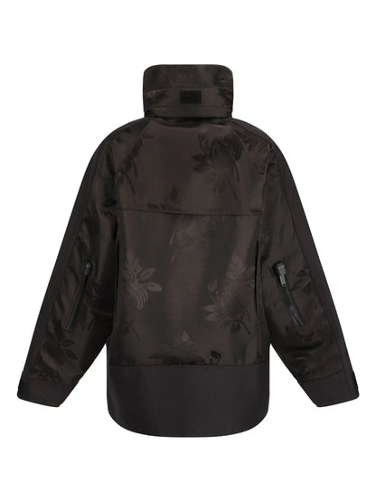 Patterned-Jacquard Padded Jacket