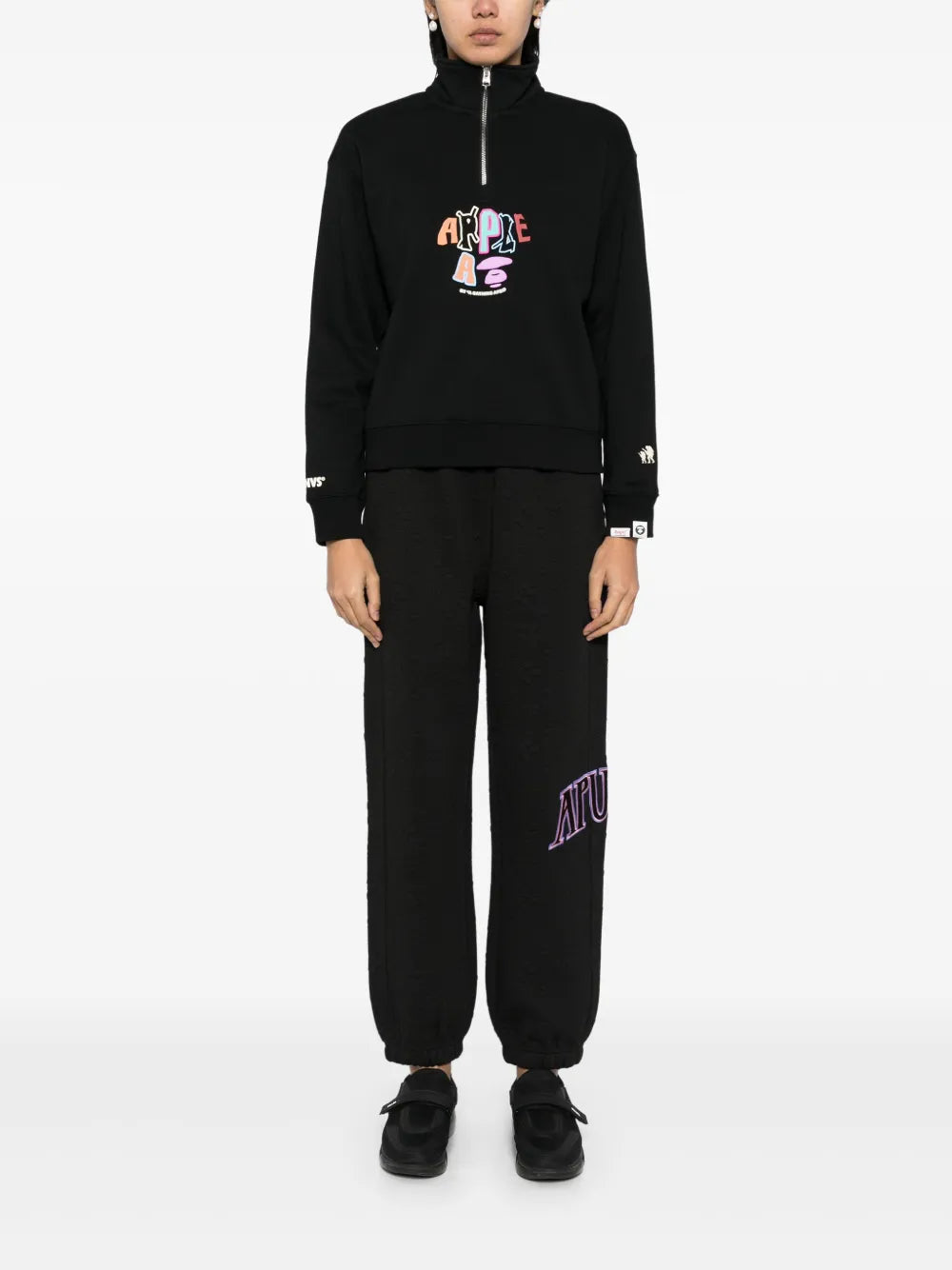 Logo-Print Half-Zip Sweatshirt