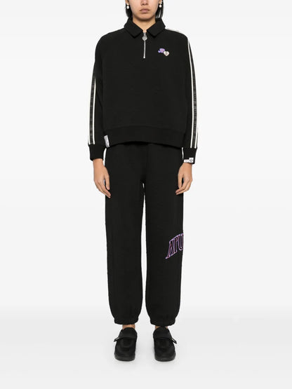 Embossed-Design Track Pants