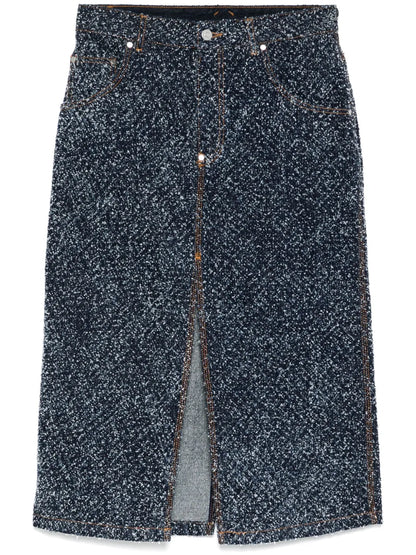Boucle Denim Skirt