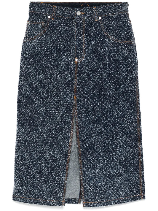 Boucle Denim Skirt