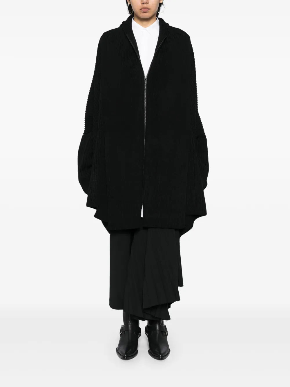 Layered-Design Cardigan