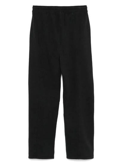 Vintage-Wash Wide-Leg Track Pants