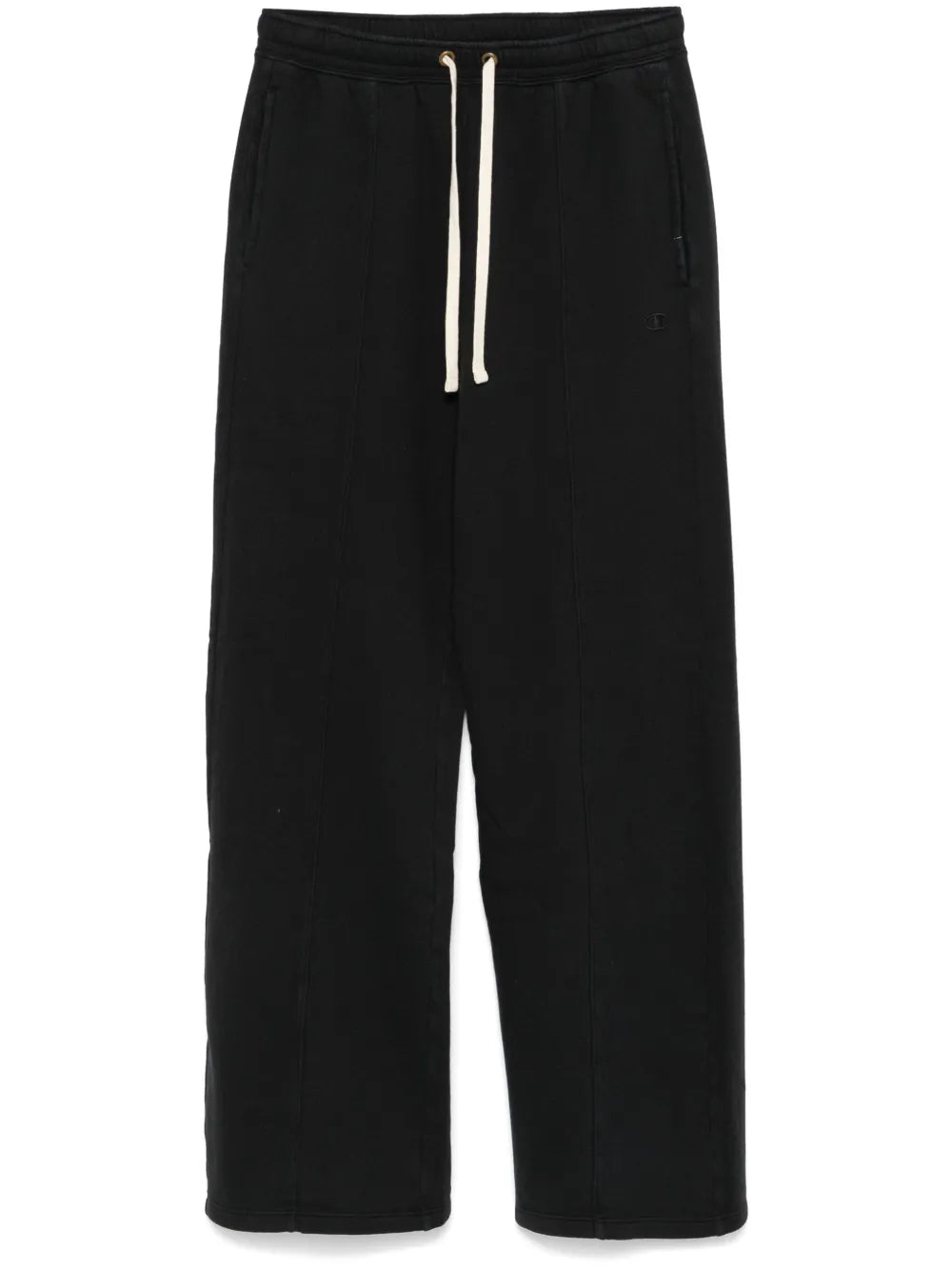 Vintage-Wash Wide-Leg Track Pants