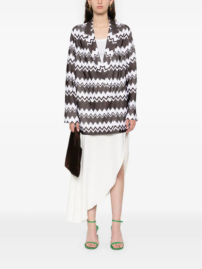 Zigzag-Motif Blazer