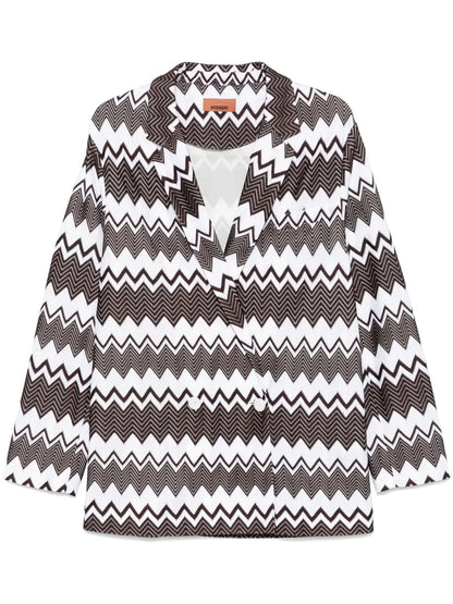 Zigzag-Motif Blazer