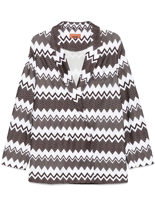 Zigzag-Motif Blazer