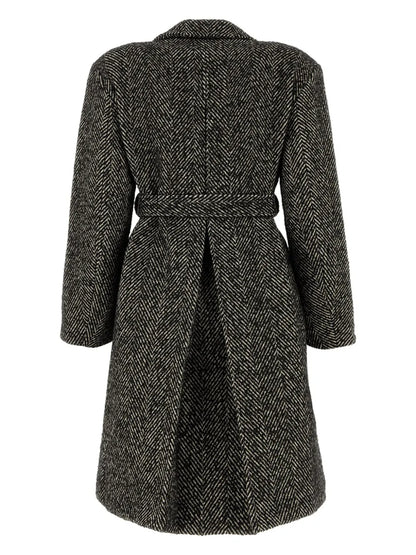Herringbone-Pattern Coat