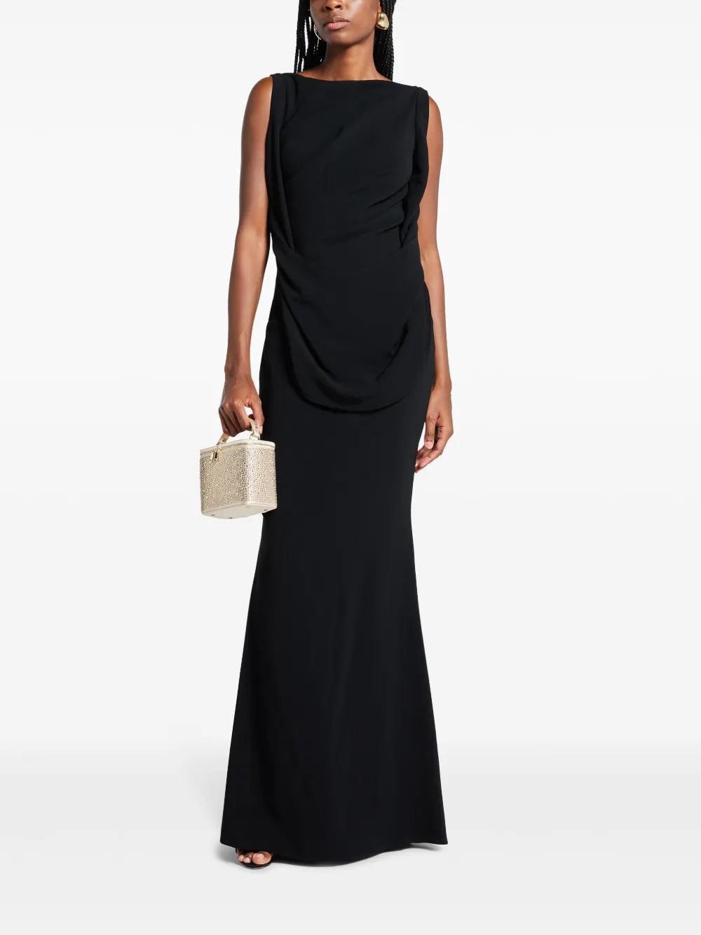 Draped Sleeveless Dress
