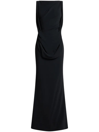 Draped Sleeveless Dress
