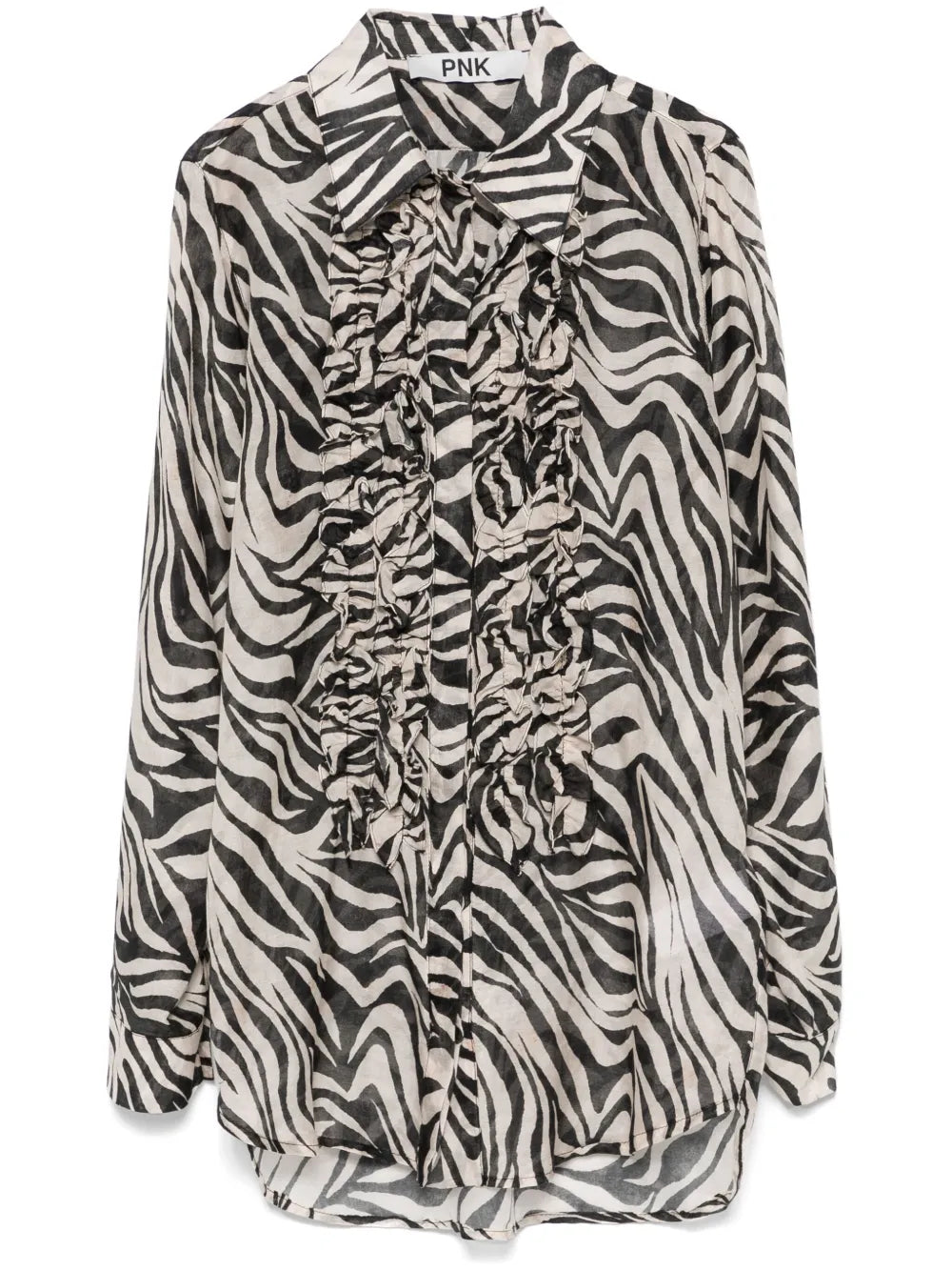 Ruffle Printed Shirt