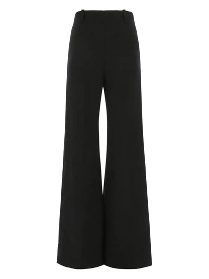 Virgin Wool Flared Trousers