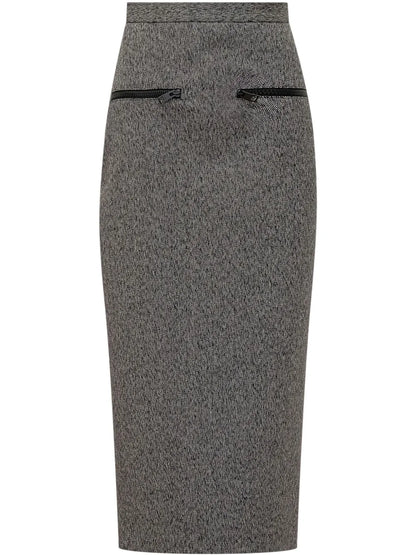 Twill Pencil Skirt