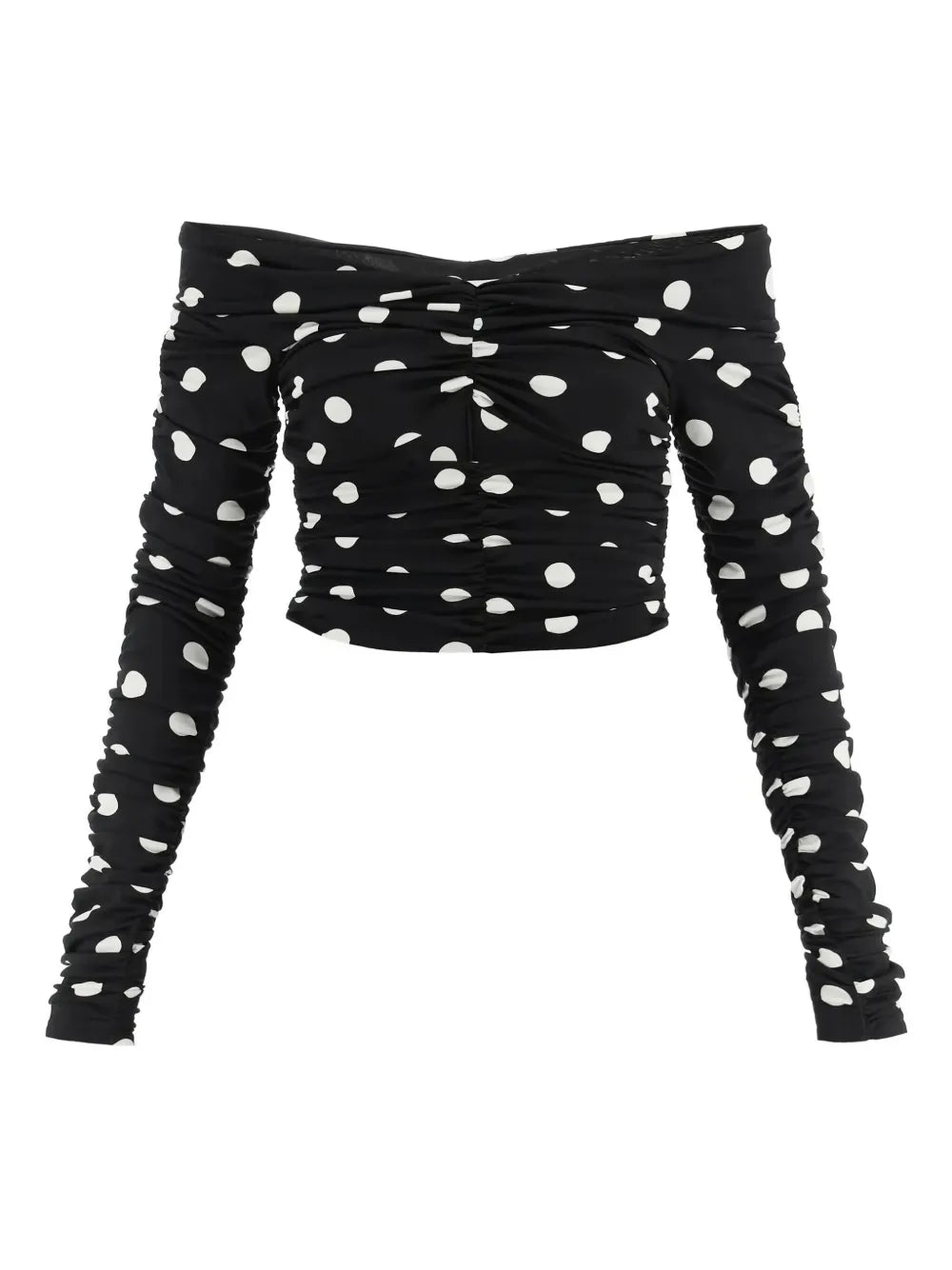 Polka Dot-Print Crop Top