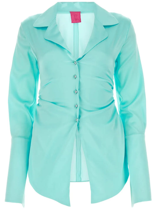 Draped-Detail Shirt