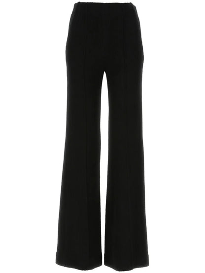 Virgin Wool Flared Trousers