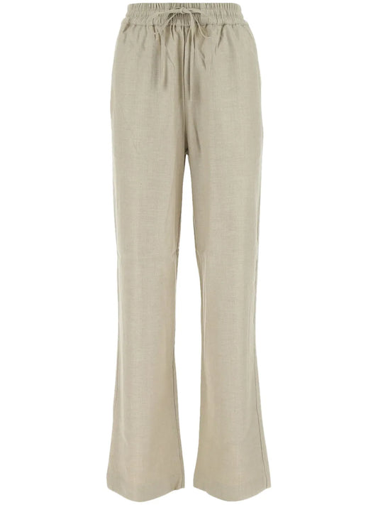 Drawstring Straight-Leg Trousers