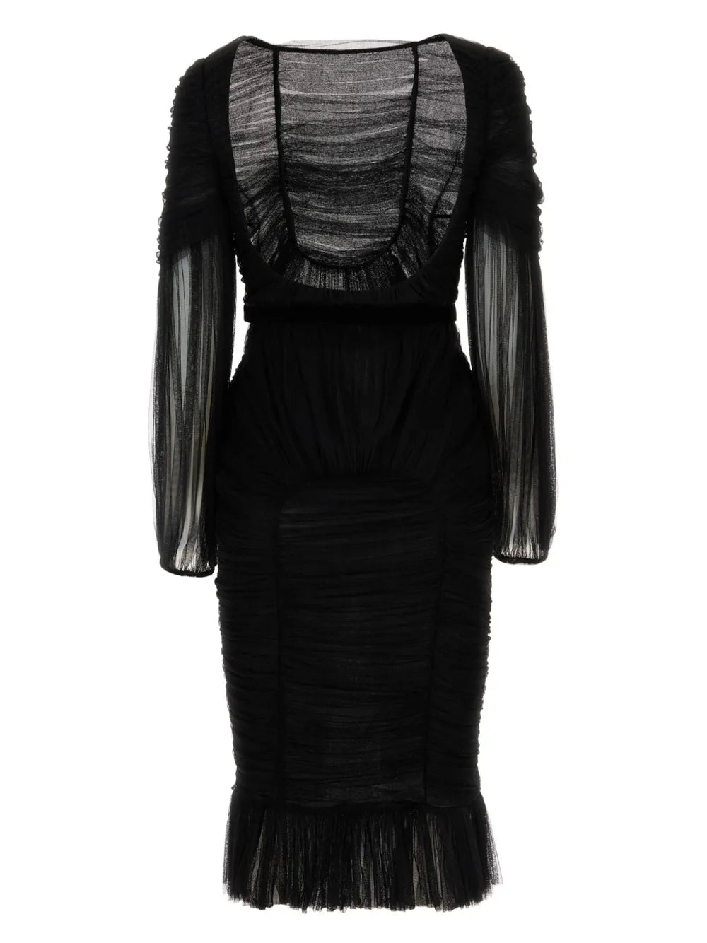 Semi-Sheer Midi Dress