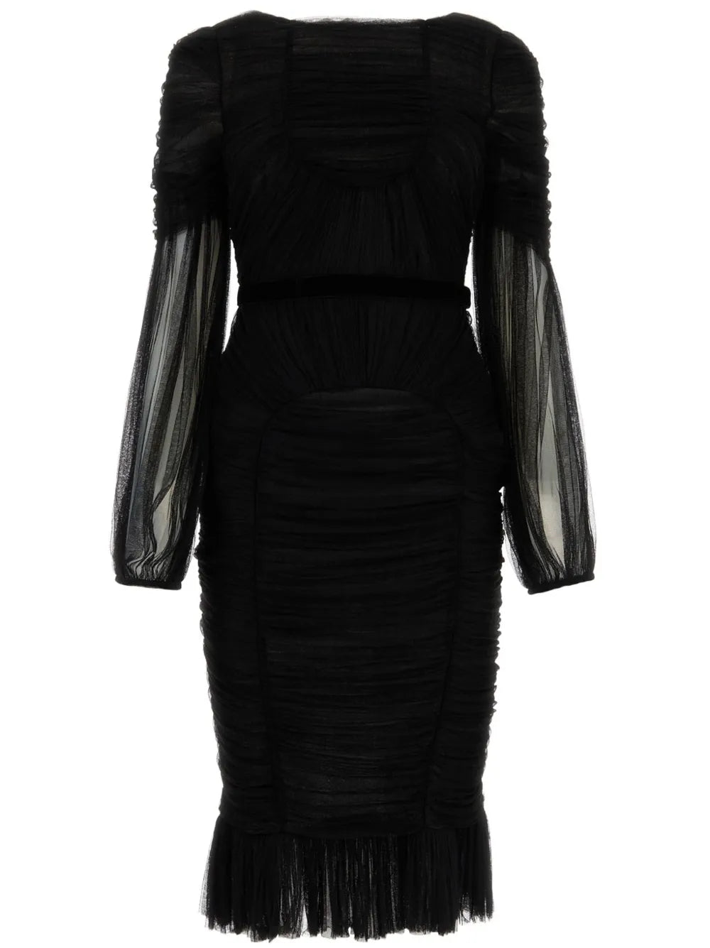 Semi-Sheer Midi Dress