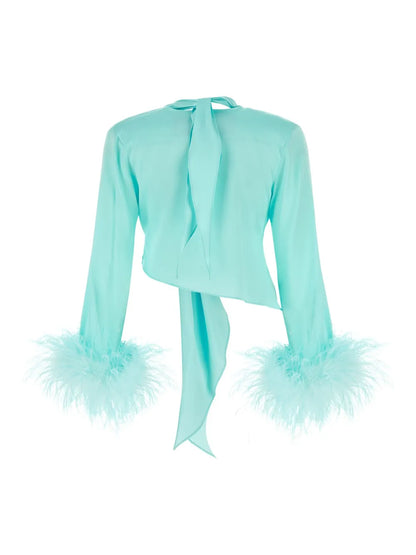 Feather-Trim Top