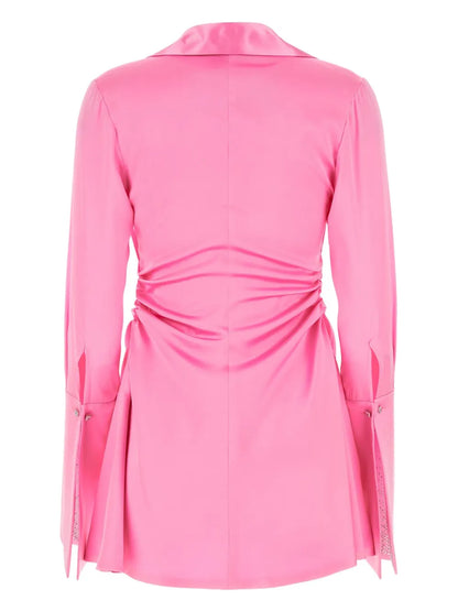 Draped-Detail Mini Dress
