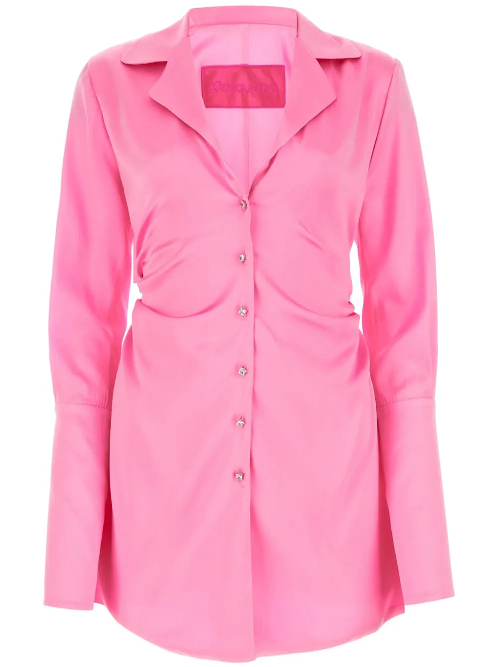 Draped-Detail Mini Dress