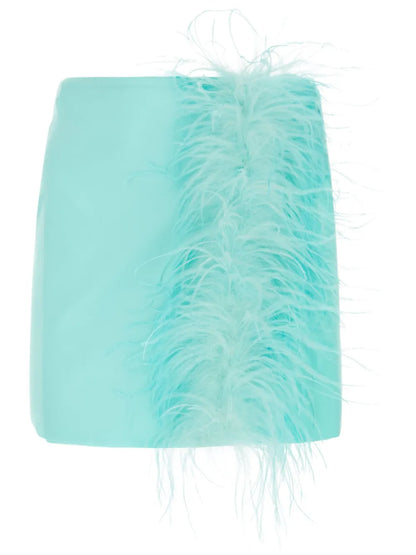 Feather-Detail Mini Skirt