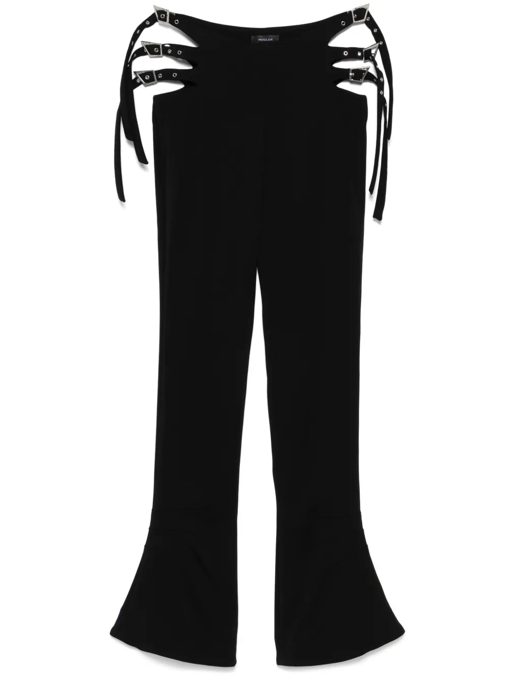 Buckle-Detail Flared Trousers