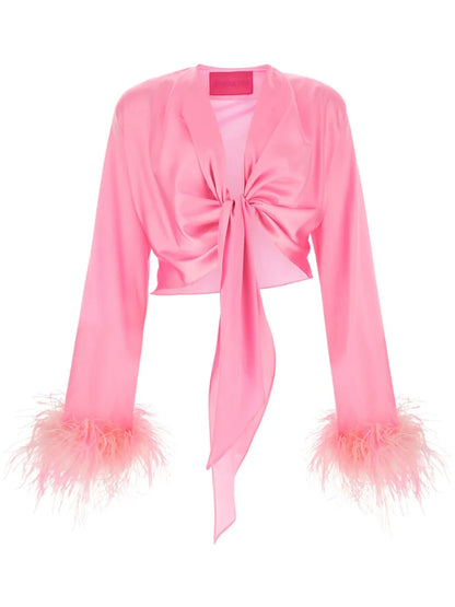 Feather-Trim Top