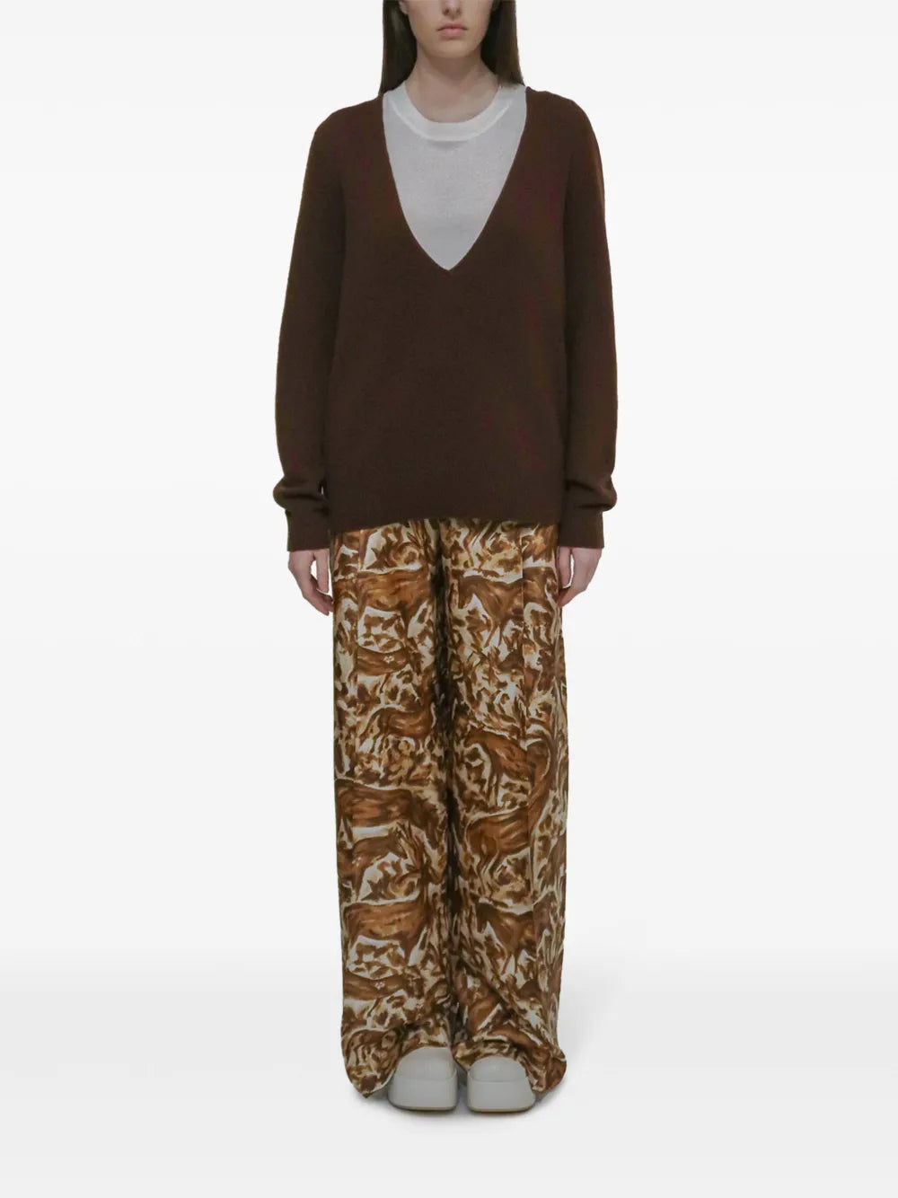 Plunging V-Neck Jumper