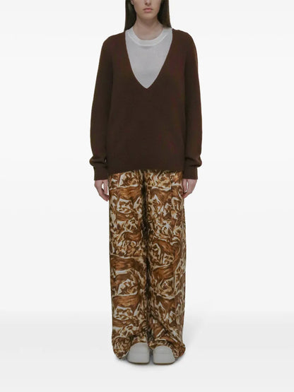 Plunging V-Neck Jumper