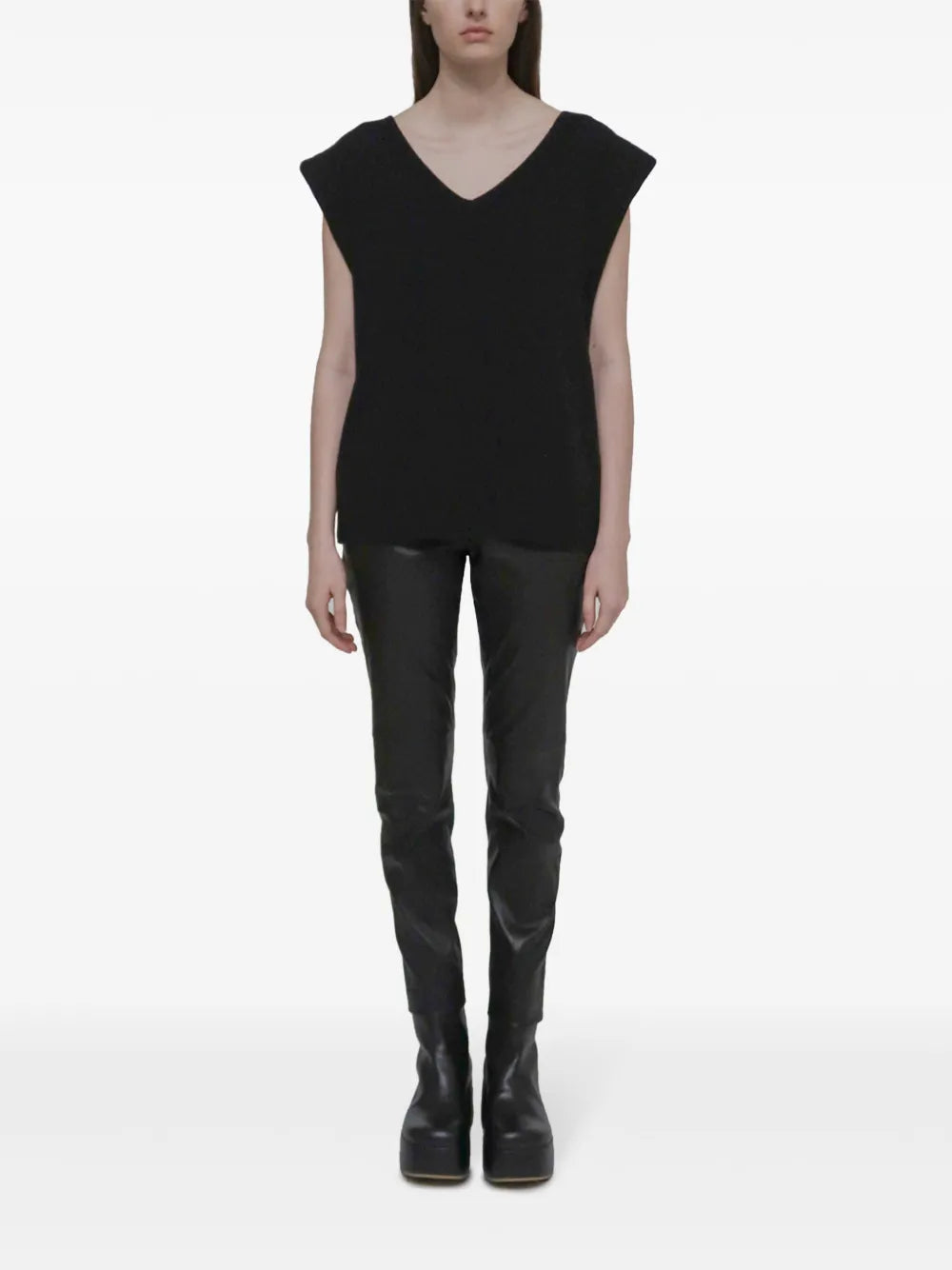 V-Neck Knitted Vest
