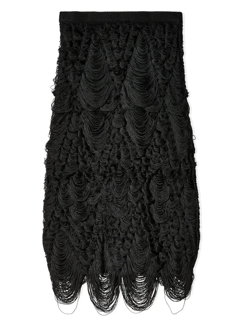 Weaved Fringed Skirt