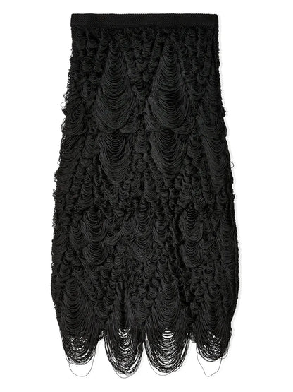 Weaved Fringed Skirt