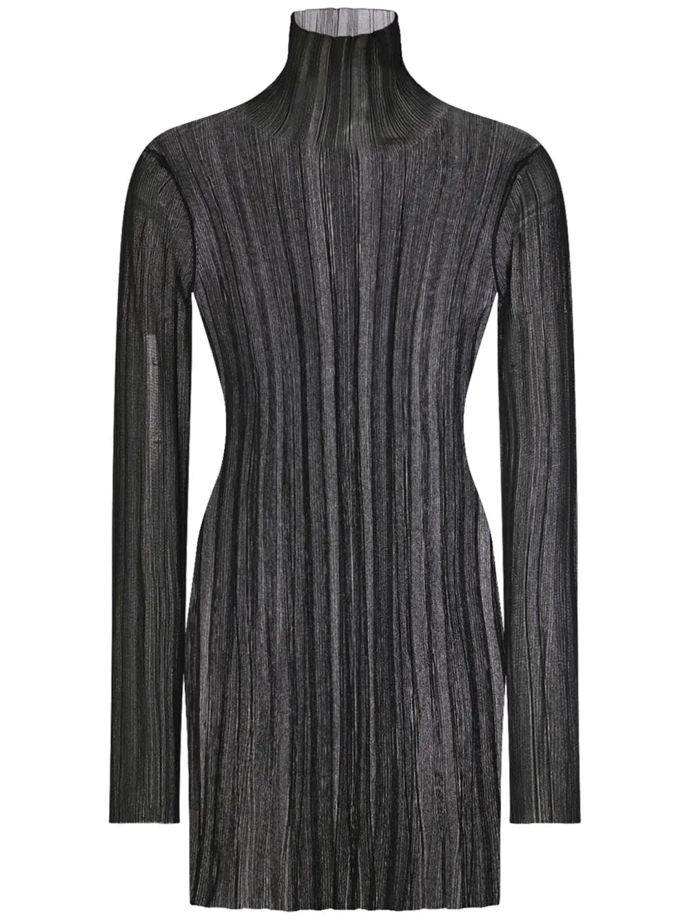 Sheer Plissé Dress