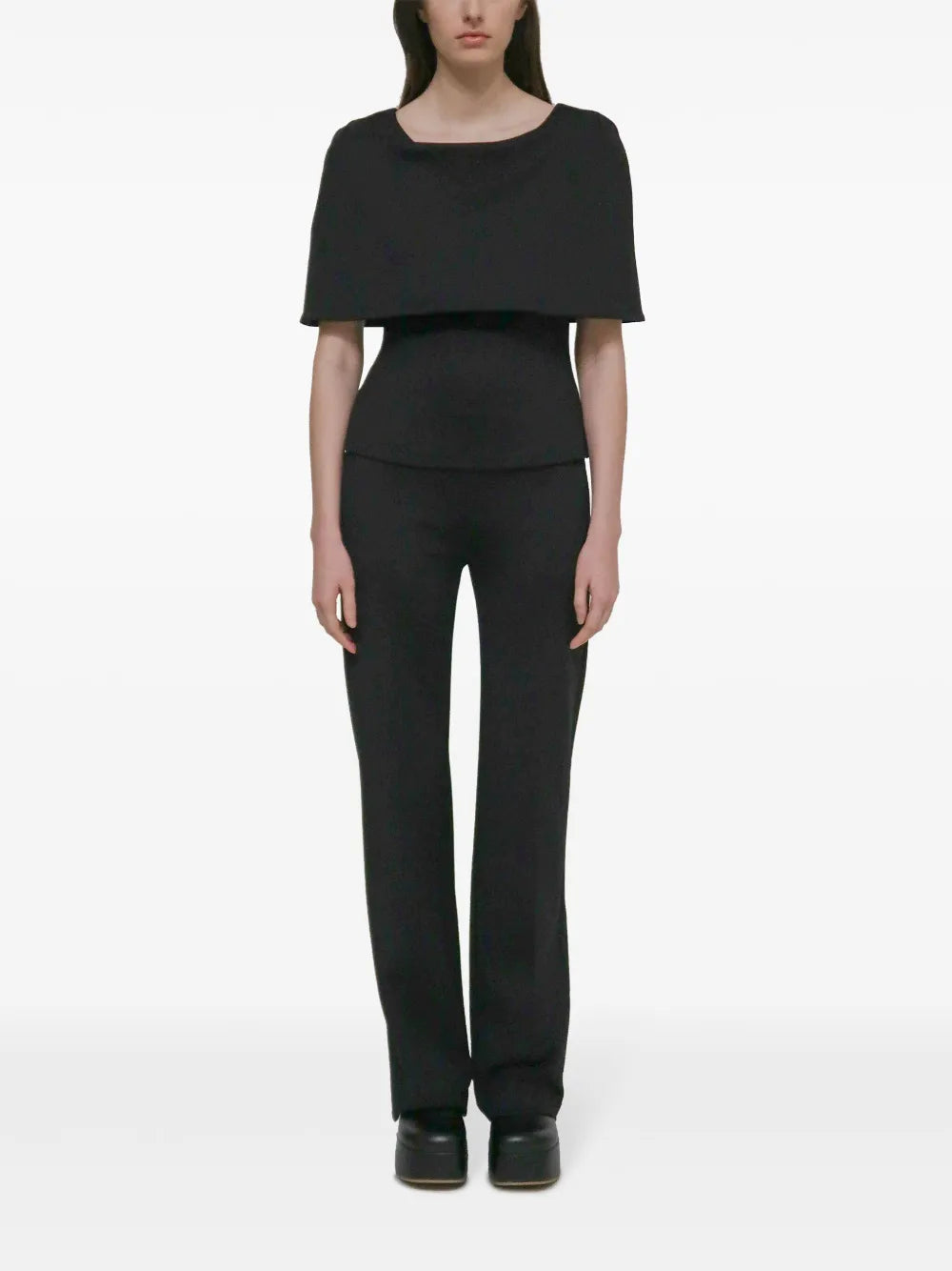 Scuba Fitted Pintuck Trousers