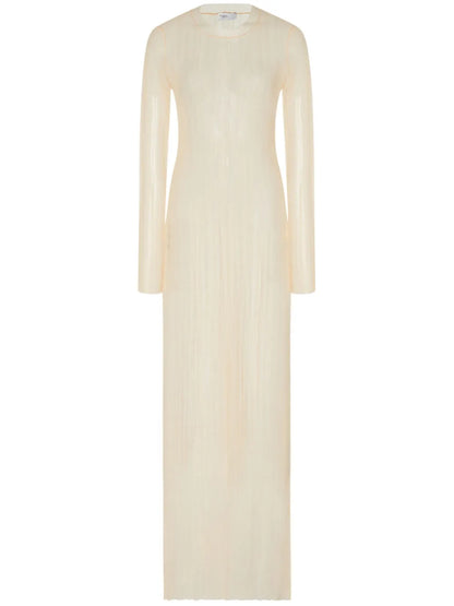 Sheer Plissé Dress