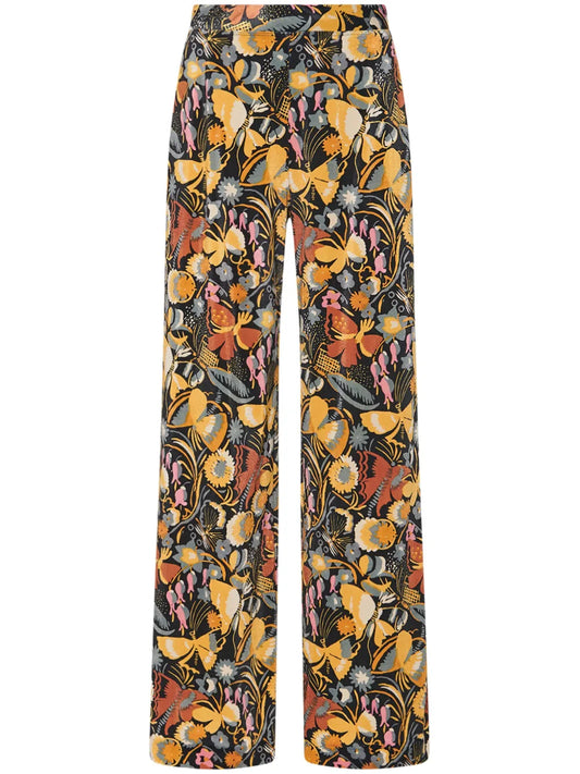 Fitted Straight-Leg Velvet Trousers