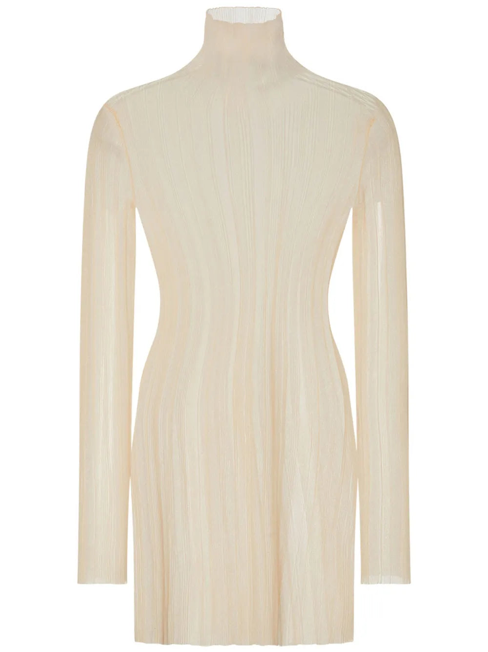 Sheer Plissé Dress