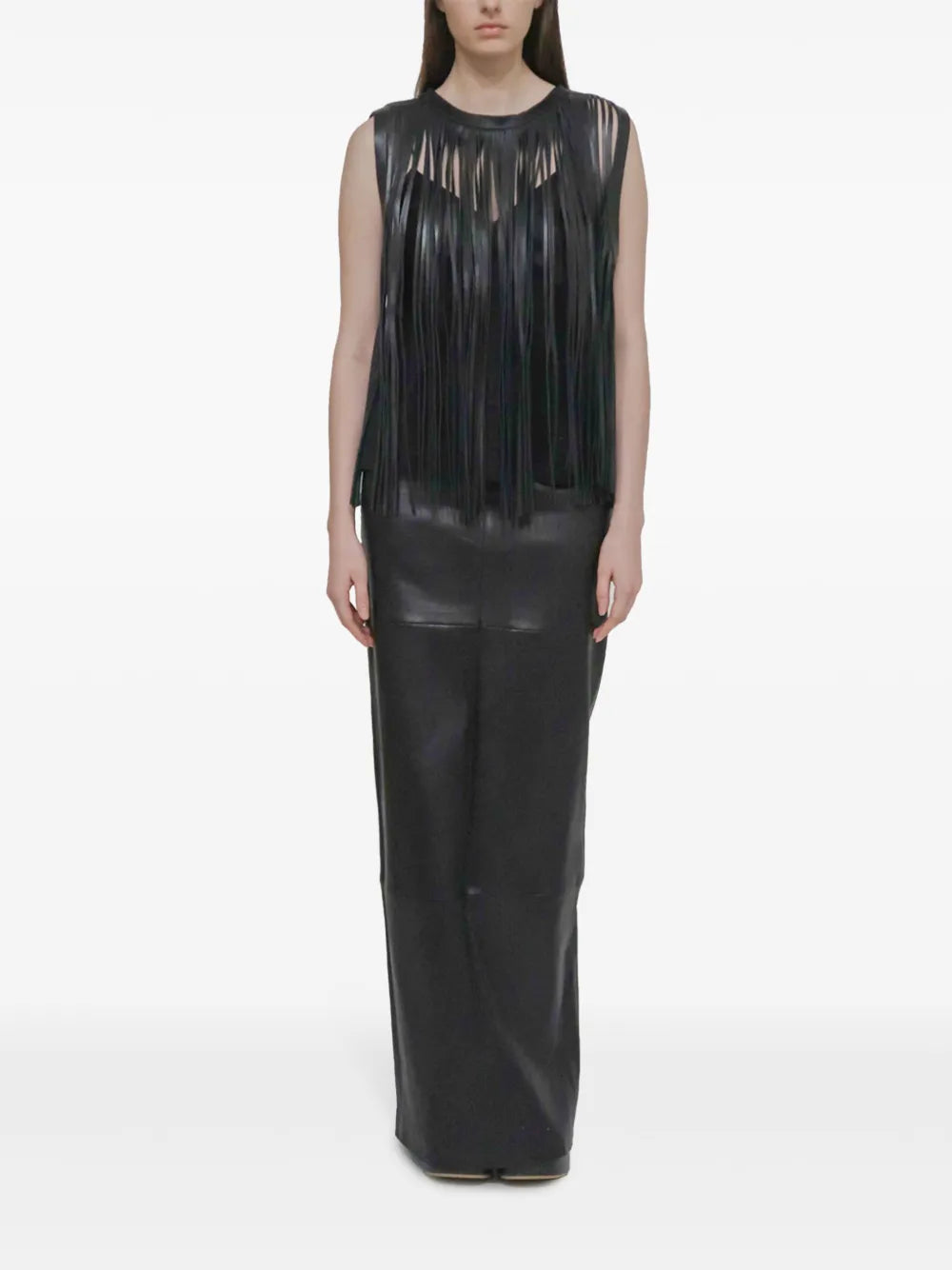 Fringe Leather Top