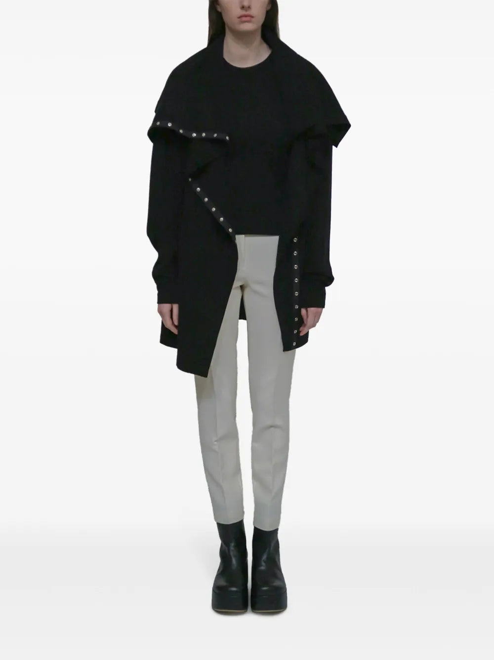 Funnel-Neck Cardigan