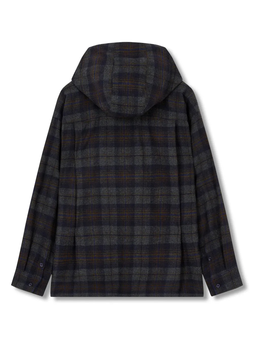 Checked Hooded Shirt